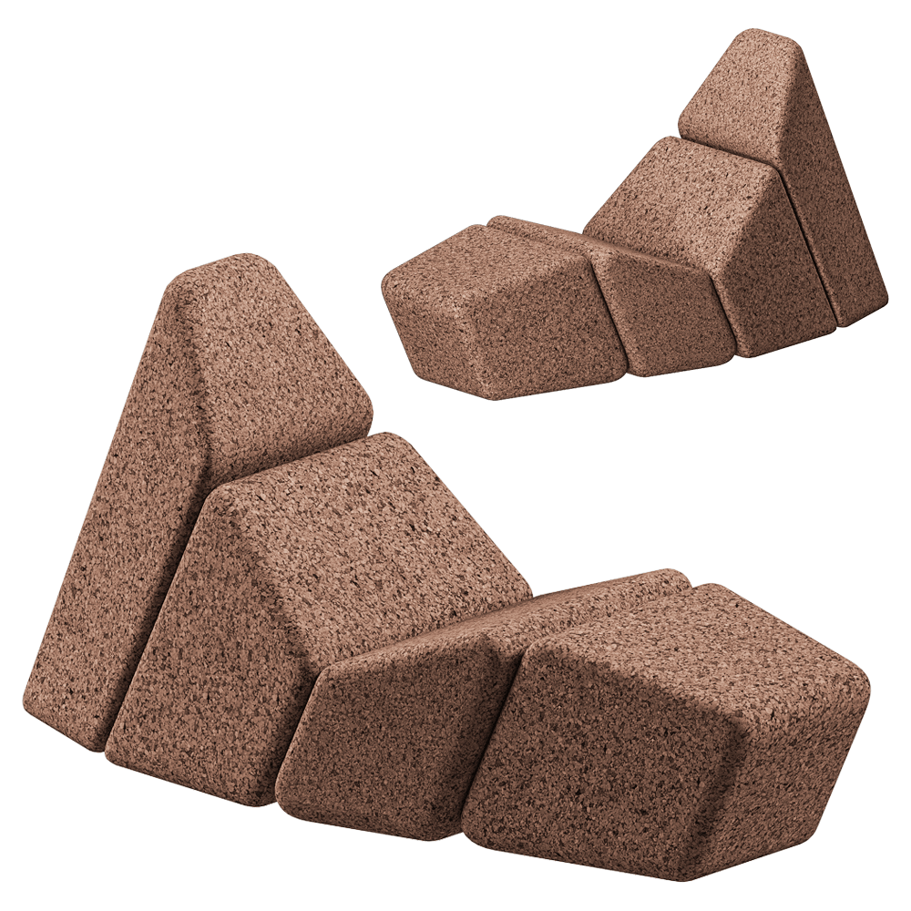 Blackcork Cacao系列手工休闲躺椅3D模型（OBJ,FBX,MAX）插图
