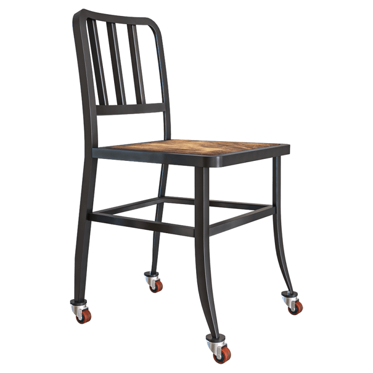 Heerenhuis Manufactuur金属滑椅 带滑轮的金属椅3D模型（OBJ,FBX,MAX）插图
