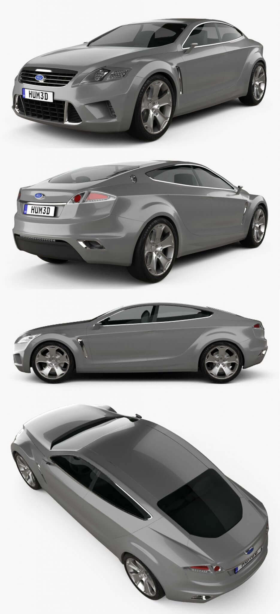 2005福特Ford Iosis Concept概念车3D模型（OBJ,FBX,MAX,C4D,LWO）插图