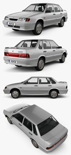 1997 VAZ Lada Samara 2115 sedan汽车3D模型（OBJ,FBX,MAX,C4D,LWO）