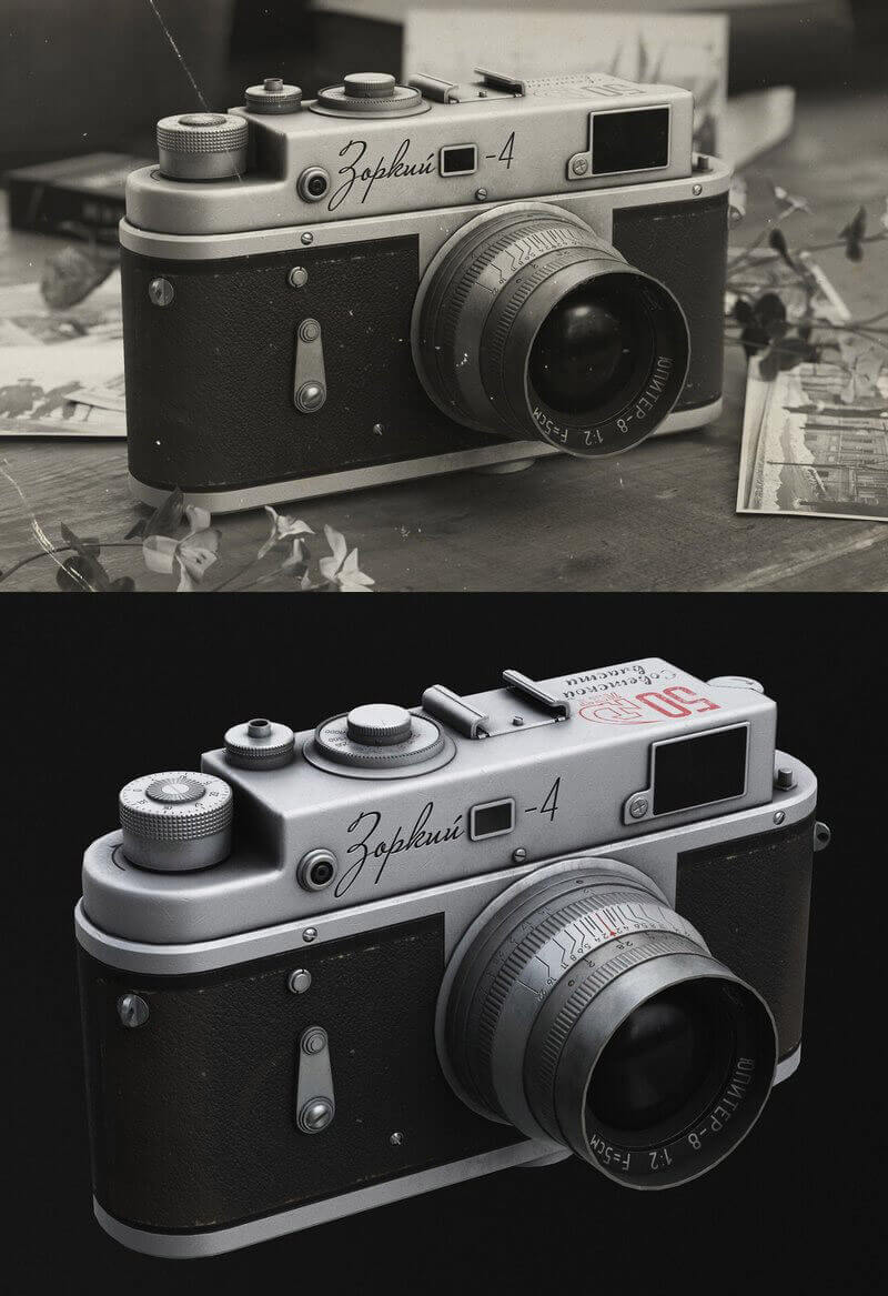 Zorki-4相机3D模型（OBJ,FBX,MAX）插图