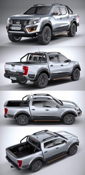 2020Nissan日产Navara N-Trek Warrior皮卡车3D模型（OBJ,FBX,MAX,C4D,LWO）