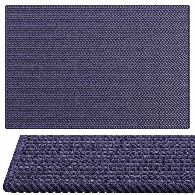 厚的编织地毯3D模型（FBX,MAX）插图