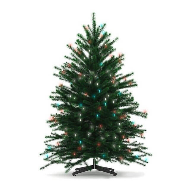 有小彩灯装饰的圣诞树3D模型（OBJ,FBX,MAX）插图