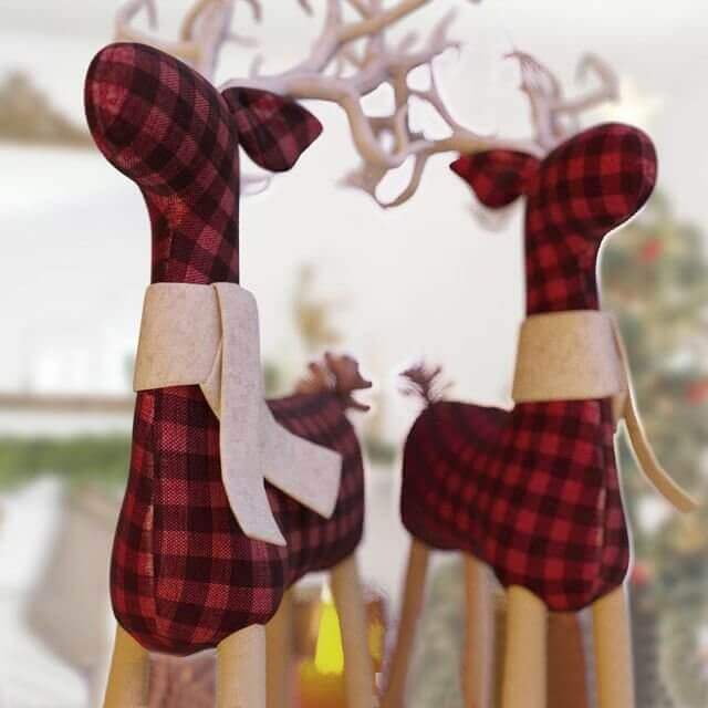 小鹿圣诞装饰3D模型（OBJ,FBX,MAX）插图
