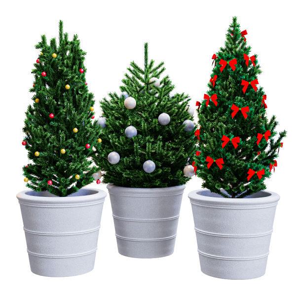 圣诞树盆景3D模型（OBJ,FBX,MAX）