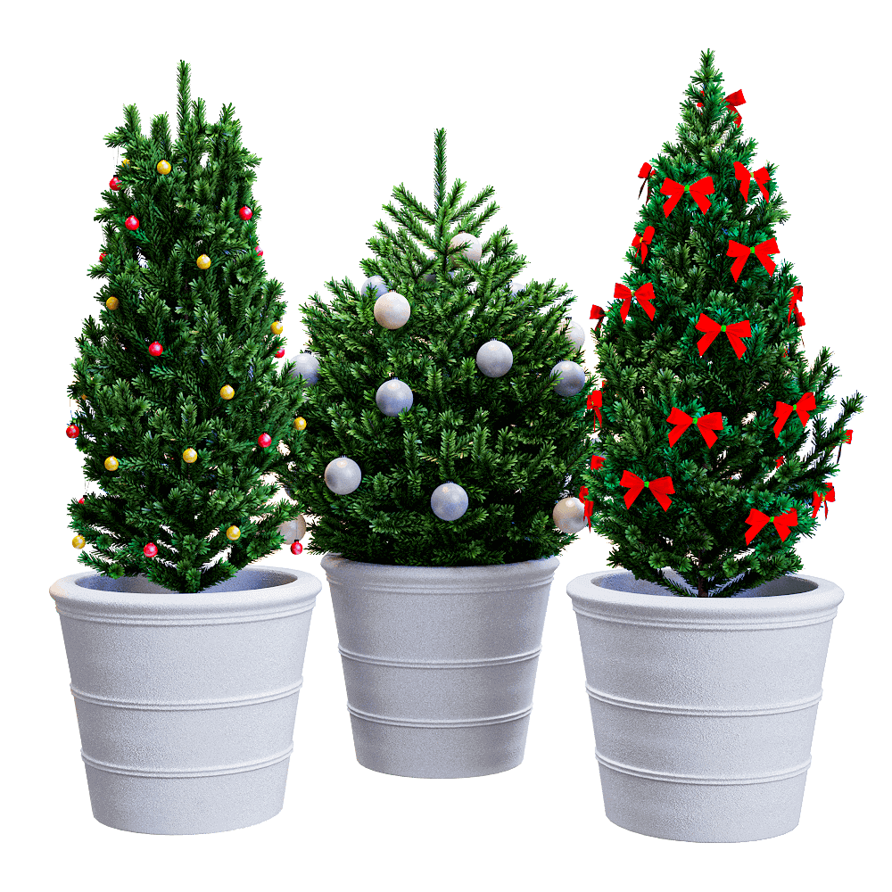 圣诞树盆景3D模型（OBJ,FBX,MAX）插图
