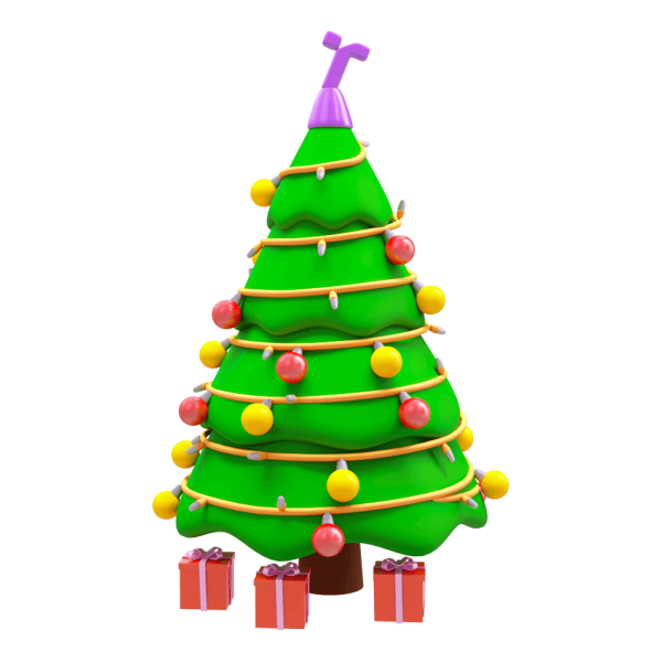 Toon Project装饰圣诞树3D模型（OBJ,FBX,MAX）