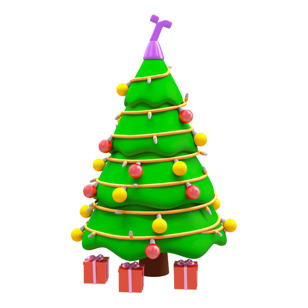 Toon Project装饰圣诞树3D模型（OBJ,FBX,MAX）插图