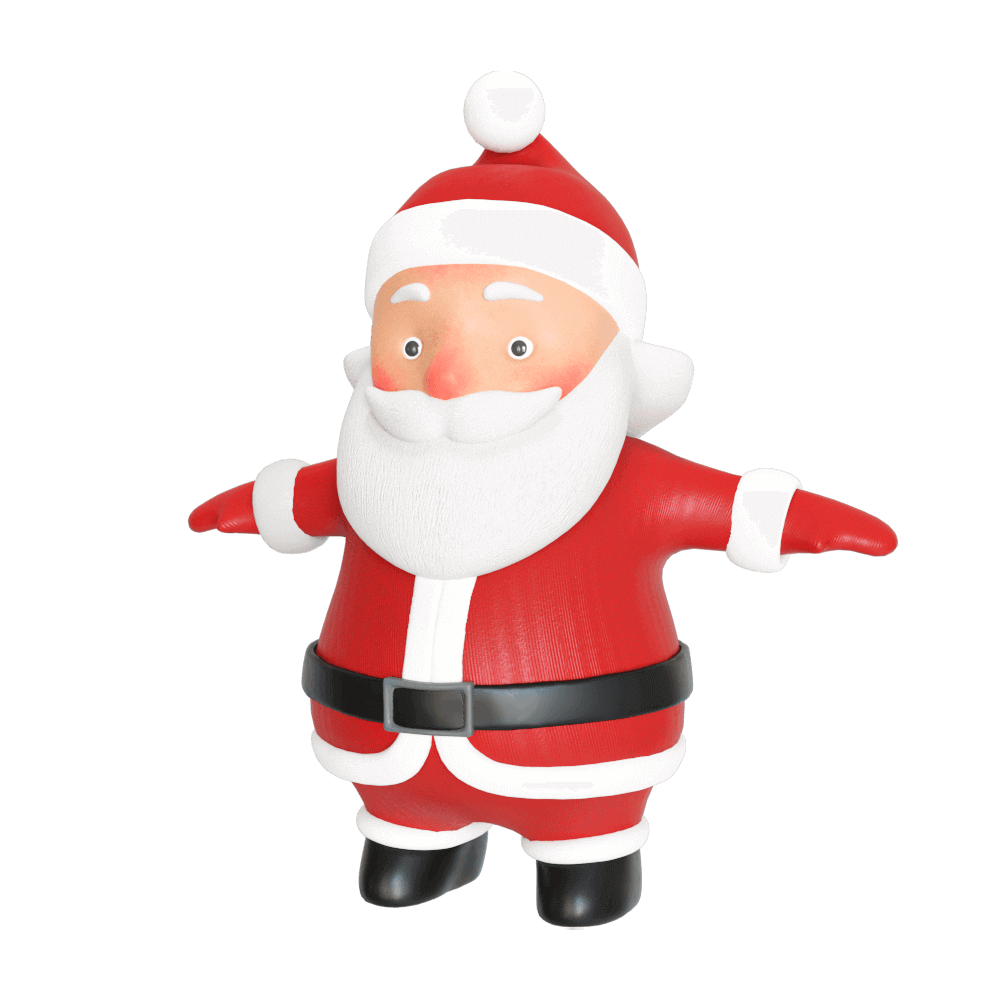 Toon Project圣诞老人摆件 装饰品3D模型（OBJ,FBX,MAX）插图