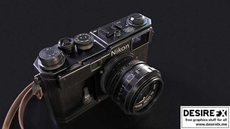 Сamera Nikon S3尼康S3照相机3D模型插图1