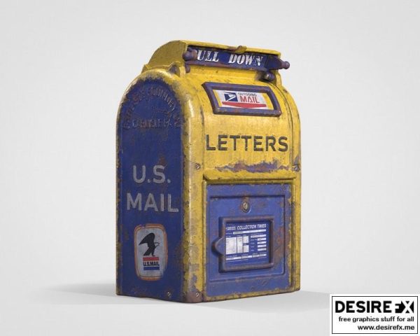 美国邮箱3D模型