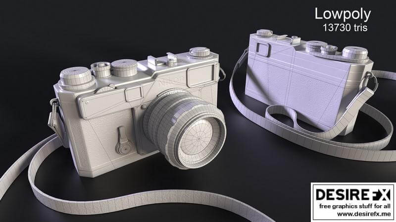 Сamera Nikon S3尼康S3照相机3D模型插图8