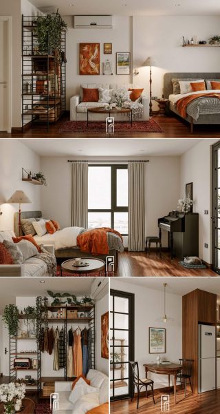 紧凑型单间公寓设计 客厅场景3D模型（MAX）