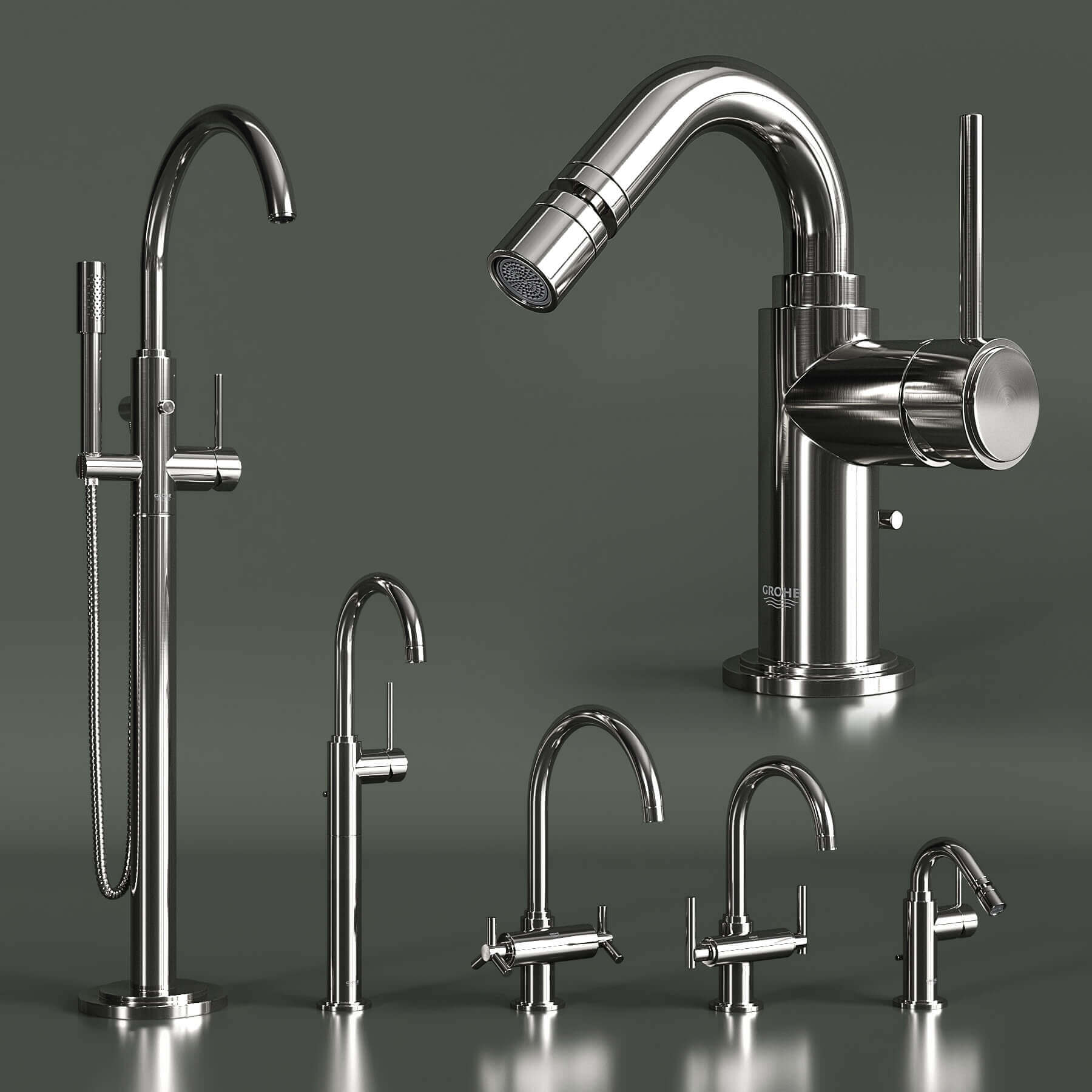 Grohe Atrio系列水龙头3D模型（OBJ,FBX,MAX）插图