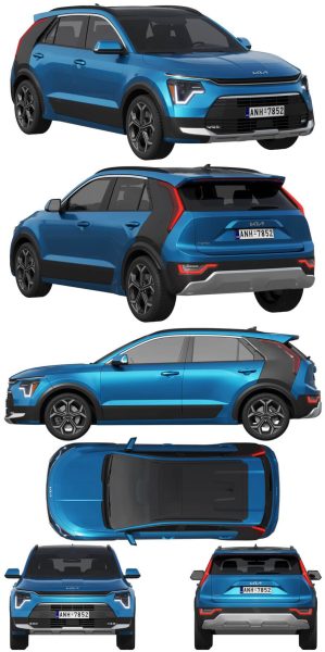 2023起亚Kia Niro SUV汽车3D模型（OBJ,FBX,MAX）