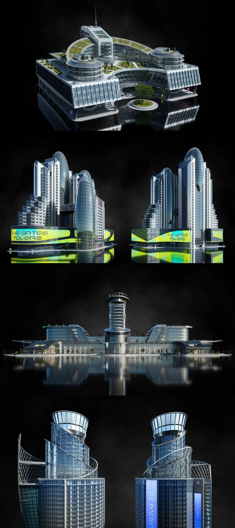 旧金山现代城市建筑楼房3D模型插图2