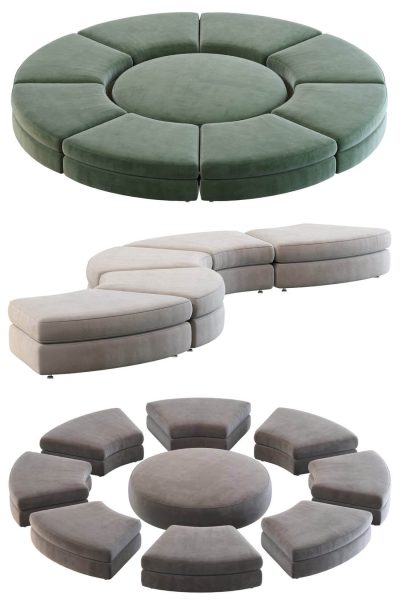 Italia loman系列组合沙发3D模型（OBJ,MAX）