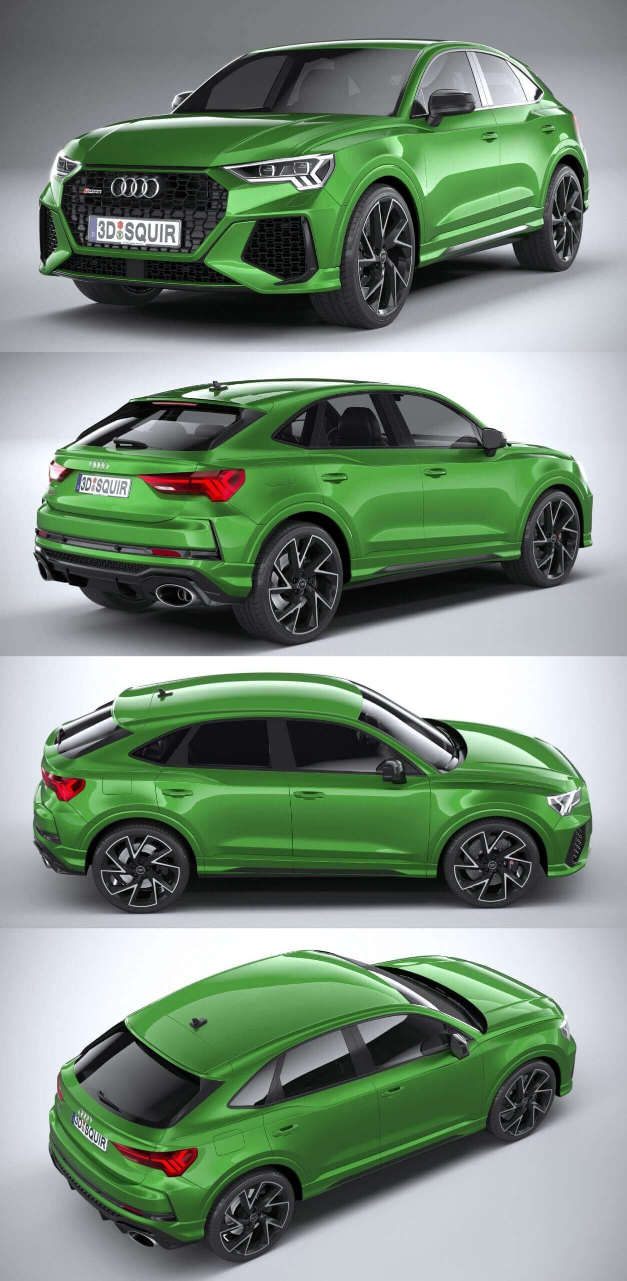 2020奥迪Audi RS Q3 Sportback SUV汽车3D模型（OBJ,FBX,MAX,C4D,LWO）插图