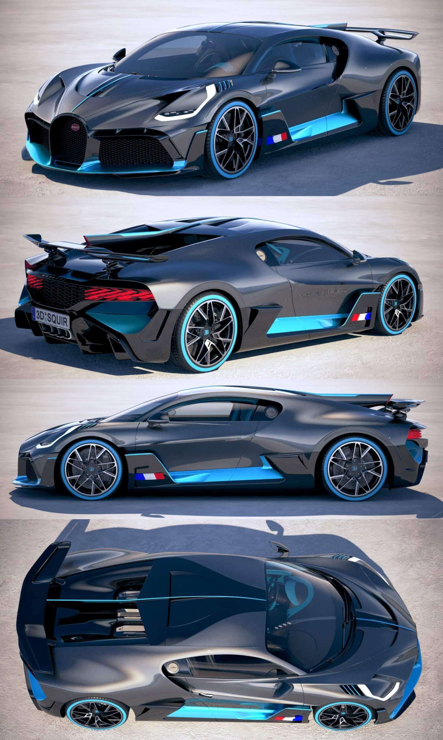 2019布加迪Bugatti Divo跑车3D模型（OBJ,FBX,MAX）插图