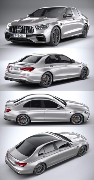2021奔驰Mercedes E63 Sedan AMG汽车3D模型（OBJ,FBX,MAX,C4D,LWO）