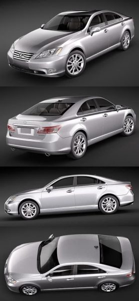 2010雷克萨斯Lexus ES 350汽车3D模型（OBJ,FBX,MAX,C4D,LWO）