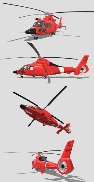 MH-65 Dolphin海豚直升机3D模型（FBX）