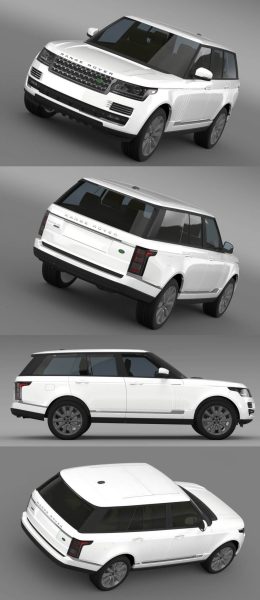 路虎揽胜Range Rover Vogue SE SDV8 L405越野车3D模型（OBJ,FBX）
