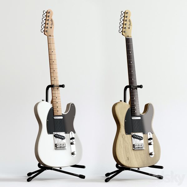Fender Telecaster电吉他3D模型（FBX,MAX）