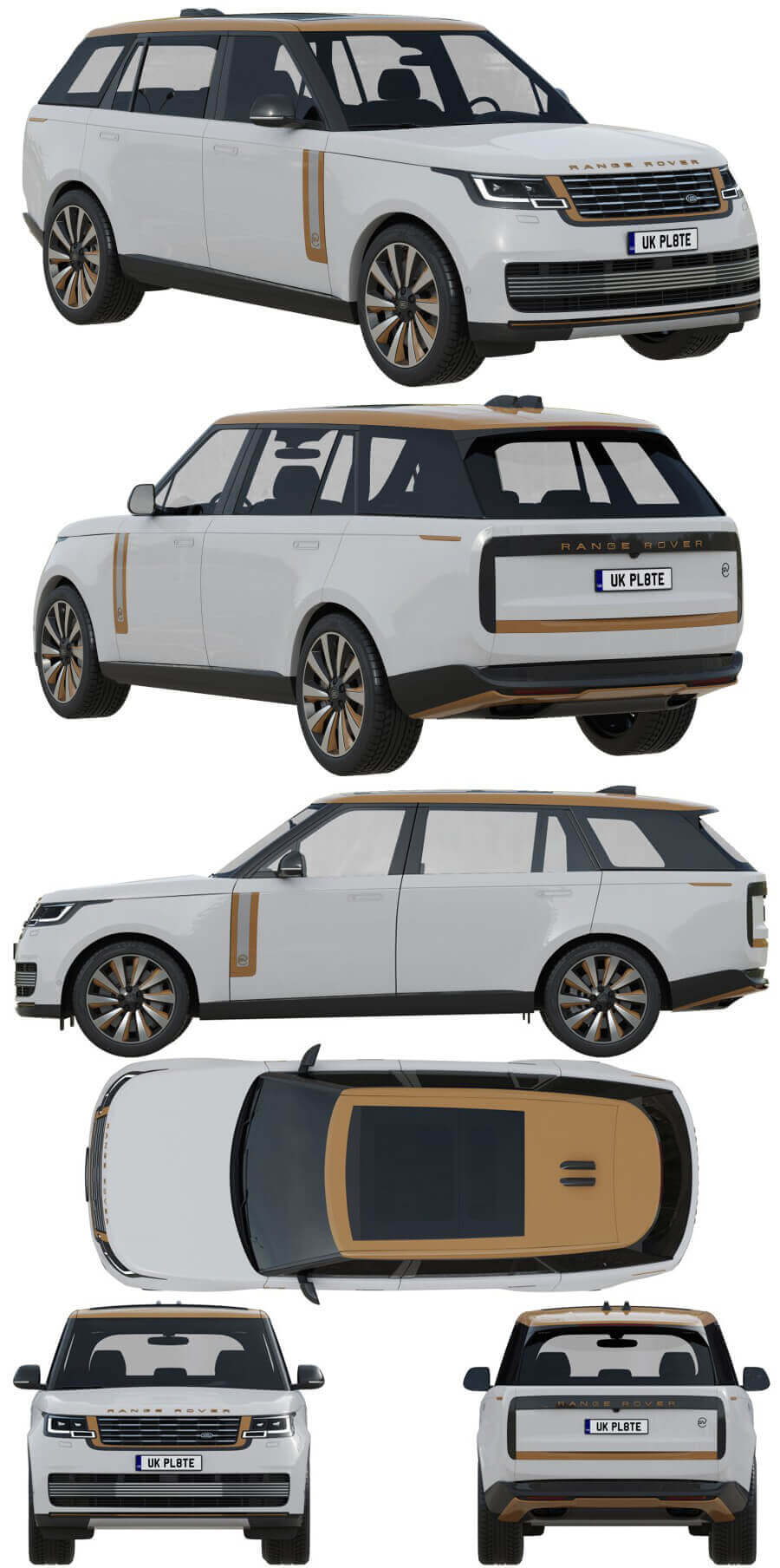 2022路虎揽胜Land Rover Range Rover SV LWB Serenity SUV汽车3D模型（OBJ,FBX）插图