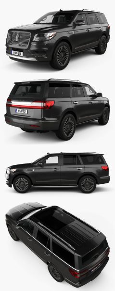 Lincoln Navigator Black Label 2020林肯领航员黑标SUV汽车3D模型（OBJ,FBX,MAX,C4D,LWO）