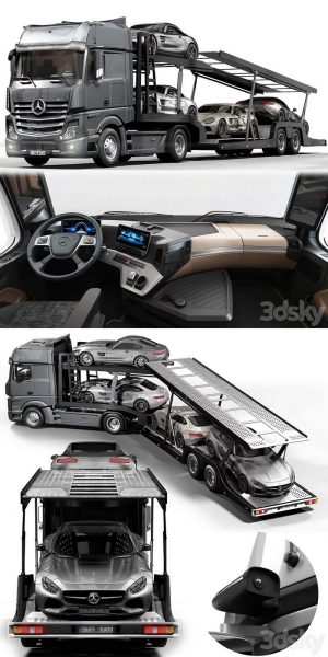 Mercedes Actros 3D模型卡车拖车汽车模型
