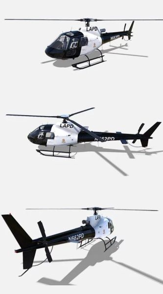 PBR Eurocopter直升机3D模型（OBJ,FBX,MAX）