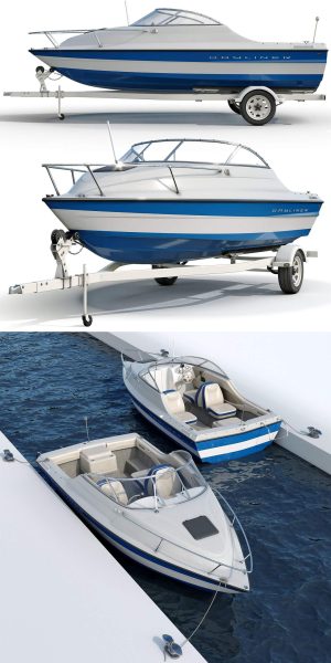 Bayliner游艇3D模型（OBJ,FBX,MAX,C4D,LWO）