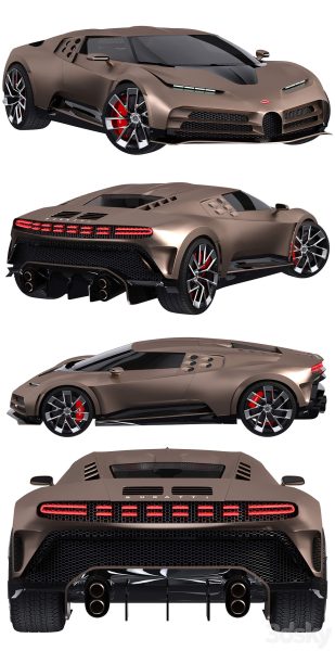 布加迪Bugatti Centodieci跑车3D模型（OBJ,FBX,MAX）