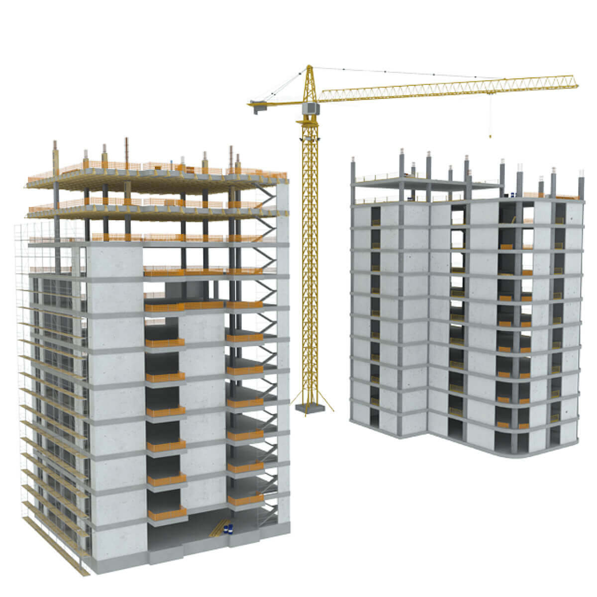 正在建造中的房子3D模型（FBX,MAX）插图