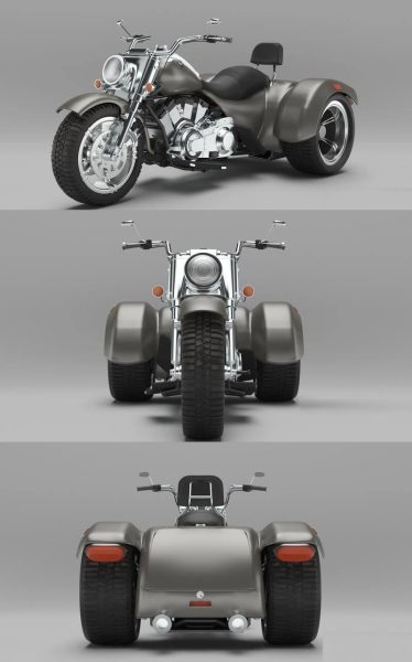 精细的逼真摩托车3D模型（OBJ,FBX,MAX）