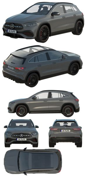 2020奔驰Mercedes-Benz GLA汽车3D模型（OBJ,FBX,MAX,C4D,LWO）