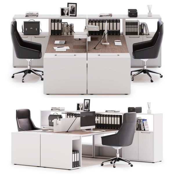 LAS LOGIC员工办公桌椅 办公室家具3D模型（FBX,MAX）