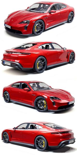 2022保时捷Porsche Taycan GTS汽车3D模型（OBJ,FBX,MAX）