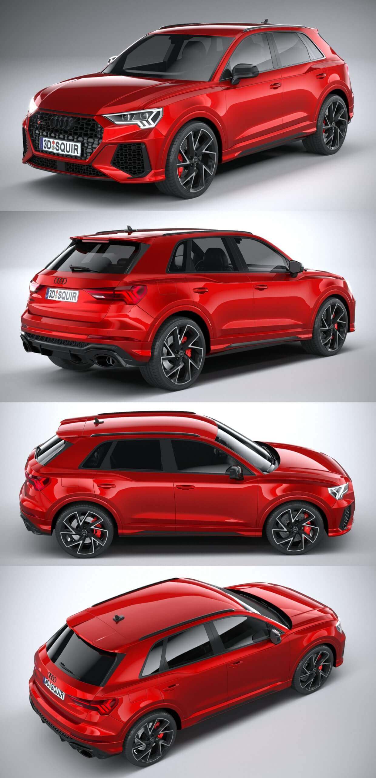 2020奥迪Audi RS Q3 SUV汽车3D模型（OBJ,FBX,MAX）插图