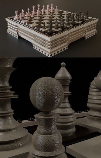 国际象棋3D模型（OBJ,FBX,BLEND）