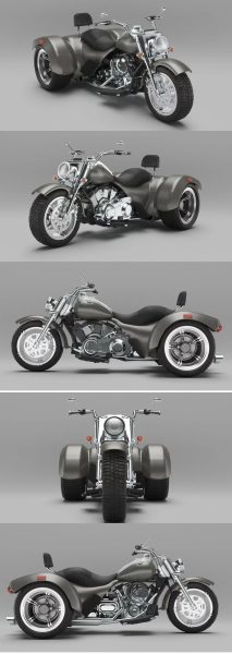 精细的逼真摩托车3D模型（OBJ,FBX,MAX）