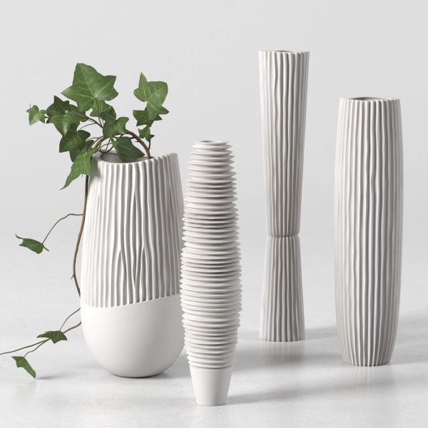 Fos Ceramiche Kion系列几何线条元素陶瓷装饰花瓶3D模型（FBX,MAX）