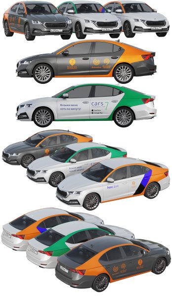 斯柯达明锐汽车3D模型（OBJ,FBX,MAX）