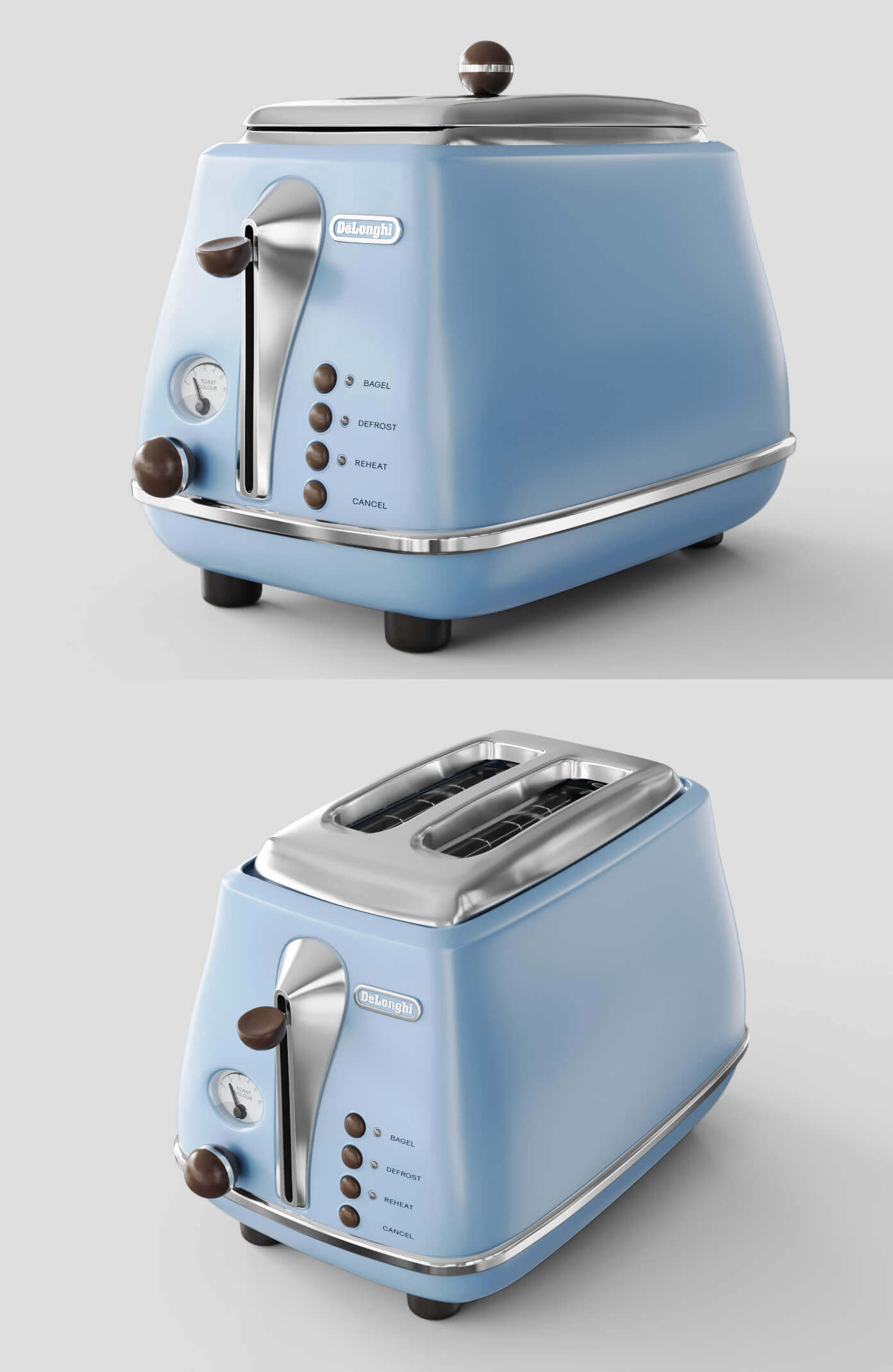 Delonghi德龙老式烤面包机3D模型（OBJ,FBX,MAX）插图
