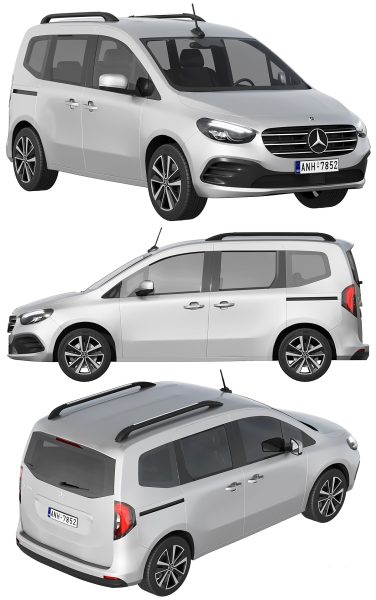 奔驰Mercedes-Benz T class商务车3D模型（OBJ,FBX,MAX）