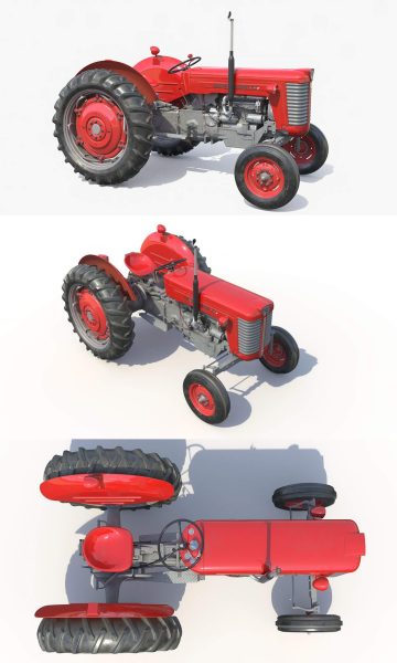 MF 65拖拉机3D模型（OBJ,FBX,MAX）
