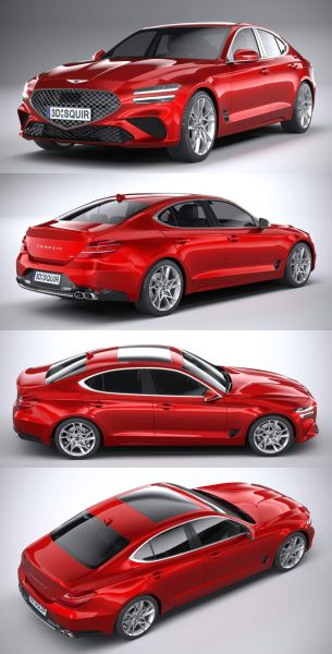 2022捷尼赛思Genesis G70汽车3D模型（OBJ,FBX）