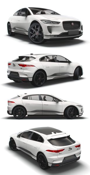 2021款捷豹I-Pace Black SUV汽车3D模型（OBJ,FBX）